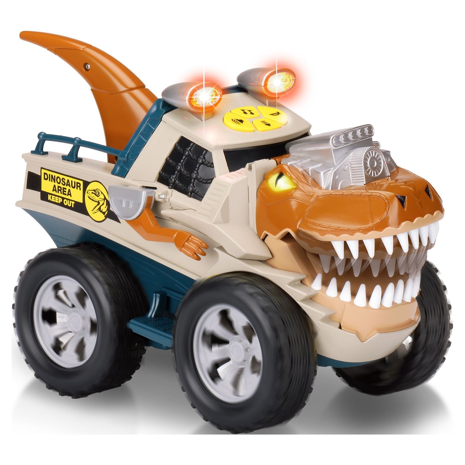 Adventure Force Jawesome Jammer Motorized Lights & Sounds Brown Dino Vehicle - image 4 of 5
