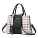 thumbnail image 2 of Bolso de mujer estilo cuadros con costuras de moda, bolso de mano de gran capacidad, bolso bandolera de hombro que combina con todo, 2 of 5