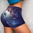 thumbnail image 2 of KLL Planets Stars And Galaxies Pattern Workout Shorts for Women Scrunch Short Gym Yoga Running Sport Active Exercise Fitness Shorts, 2 of 5