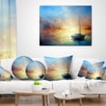 thumbnail image 4 of DESIGN ART Designart "Seascape Pier" Seascape Canvas Print - Blue 20 in. wide x 12 in. high, 4 of 5