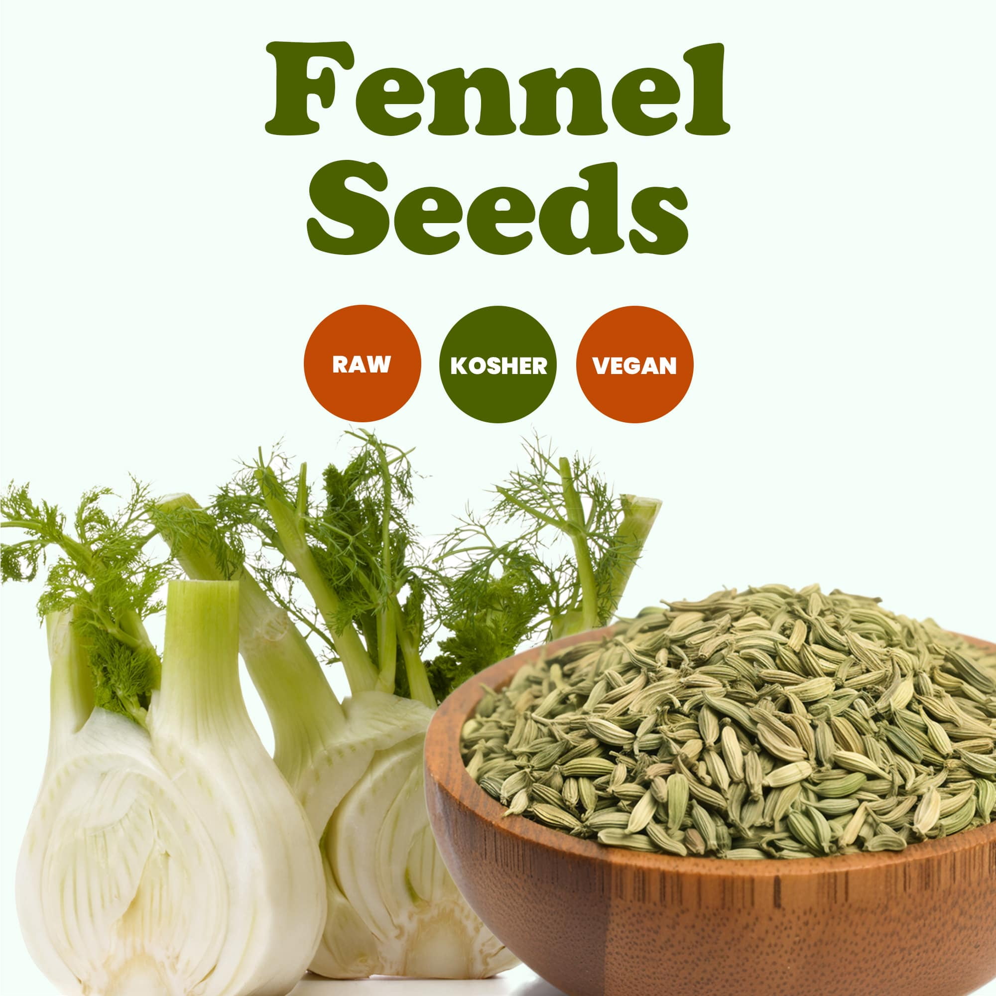 Fennel Seeds, 5 Pounds – Kosher, Raw, Vegan – by Food to Live
