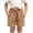 Khaki, variant on Linfrsh Girls Shorts Summer Ruffled High Waisted Drawstring Shorts Kids Casual Loose Clothes with Pockets(Khaki,7-8 Years)