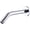 Chrome plated, variant on 8-inch Wall-Mounted Shower Arm with Flange and Teflon Tape, Matte Black Shower Arm Extension, to Fix and Extend the Shower (Matte black)