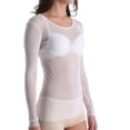 thumbnail image 2 of Women's Only Hearts 42758 Tulle Long Sleeve Crew Neck Tee (Black P/S), 2 of 4