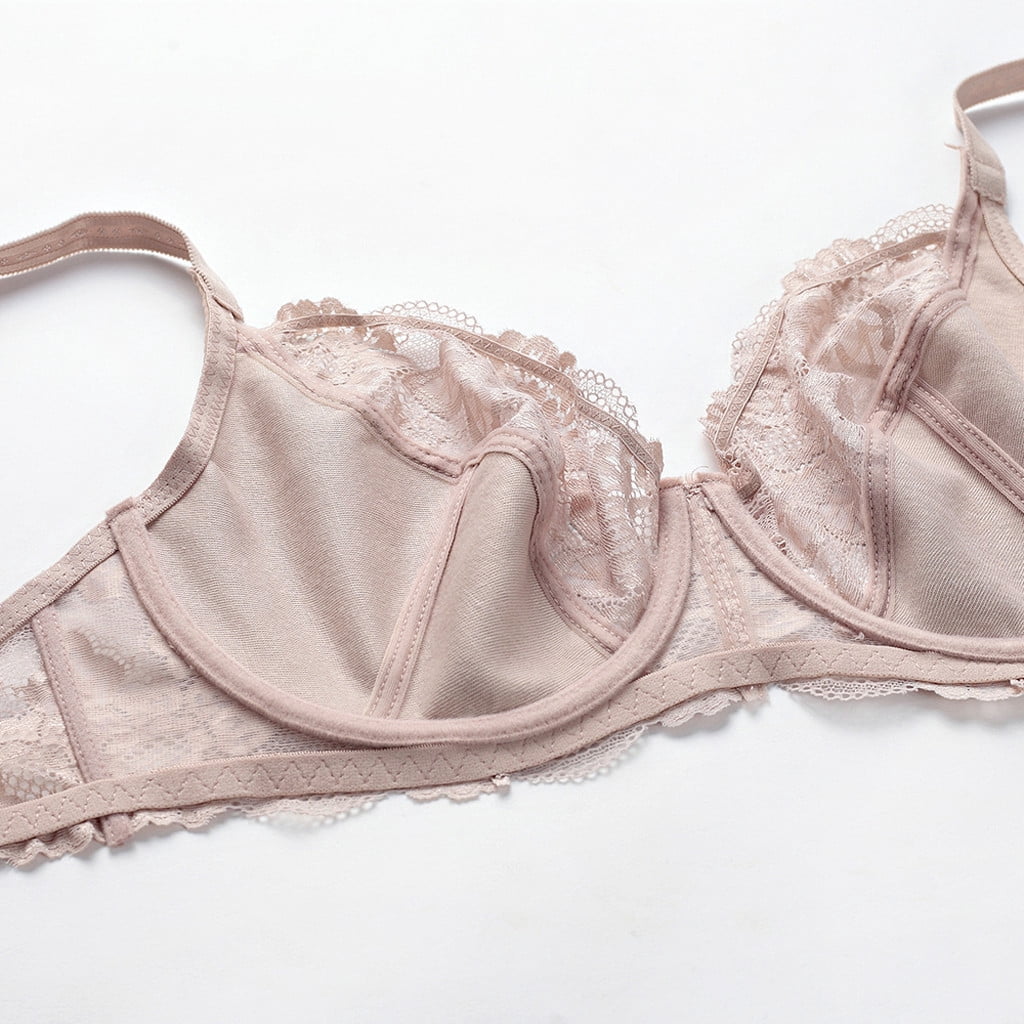 LFEOOST Breathable Cool Liftup Air Bra for Women Summer Ultra-Thin Comfort Bra Lift Sagging Breasts No Steel Rings for All Outfits Khaki L