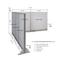 thumbnail image 2 of GOF L-shaped Freestanding Office Partition, Room Divider, Privacy Screen, Workstation Cubicle (90”D x 96”W x 48”H), 2 of 12