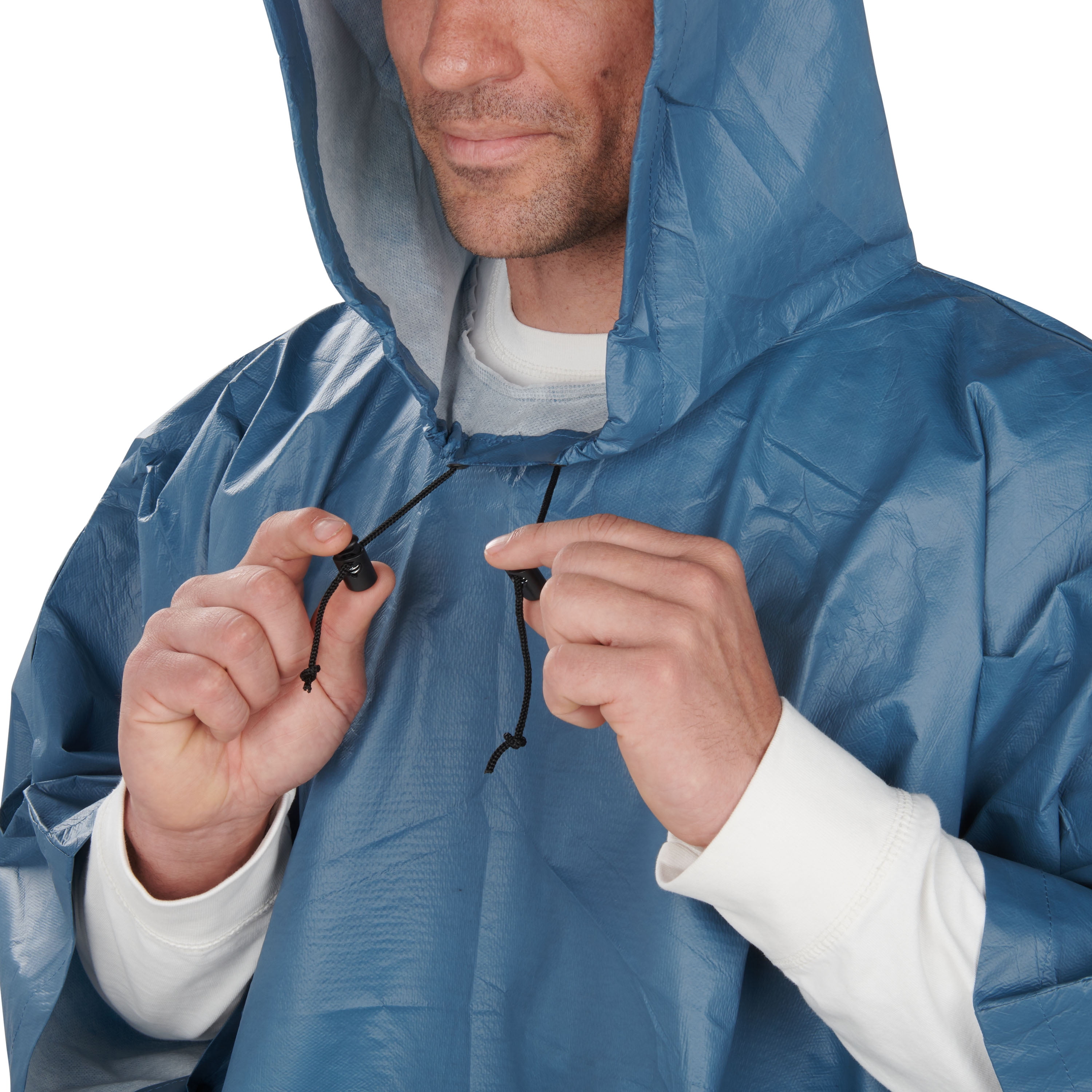 HYKE PERTEX® PONCHO NAVY SJK Sporttek Men's Navy Hooded Rain Poncho - Walmart.com