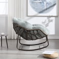 thumbnail image 6 of Outdoor Rattan Rocking Chair,Padded Cushion Rocker Recliner Chair Outdoor for Front Porch, Living Room, Patio, Garden,     
Light Green, 6 of 10