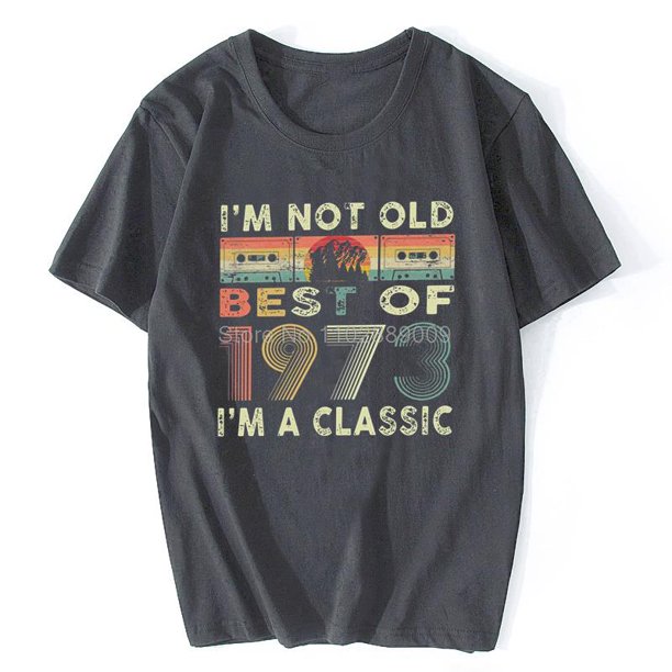 Lo mejor de 1973 regalos de cumpleaños camisetas divertidas para hombres camiseta antigua ropa de manga corta camisetas de algodón de verano