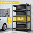 thumbnail image 4 of TrumanPick Storage Shelves Metal Garage Storage Shelving Unit 5 Tier Heavy Duty Shelf Rack 28" W x 12" D x 59" H, Black, 4 of 7