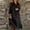 Black, variant on Njoeus Women Cotton Linen Long Shirt Dress Causal Button Up Rolled-Up Sleeve Loose Tunic Dresses S-4XL