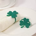 thumbnail image 3 of Napkin Ring St. Patrick's Day Napkin Rings Holder Buckle Napkin Holders Ring Metal Rhinestone Napkin Ring For St. Patrick's Day Wedding Party Table St Patrick' S Day Napkin Ring, 3 of 3