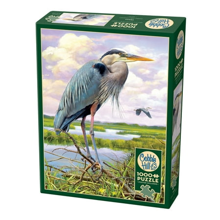 Cobble Hill 1000 Piece Puzzle: Heron - Reference Poster Included, High Quality Jigsaw, Earth Friendly Materials