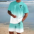 thumbnail image 2 of Men's Short Sets 2 Piece Outfits Tropical Graphic Tees and Shorts Sets Beach Vacation Outfits, 2 of 5