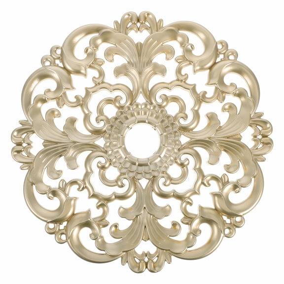 LAMIRO European Style Plastic Ceiling Medallion Round Base Decorative Ceiling Light Medallion for Home Lighting Elegant European Style Ceiling Medallion