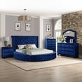 thumbnail image 5 of Galaxy Home Furnishings Hazel Queen Size Tufted Storage Bed made with Wood in Blue, 5 of 5