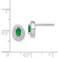 thumbnail image 3 of White Sterling Silver Earring Button (05) May Women'S Cubic Zirconia CZ Clear Green 9 mm 8, 3 of 3