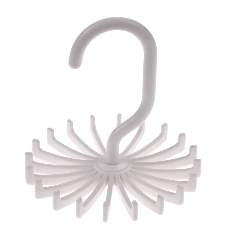 Rotating Tie Rack Tie Hanger Holds 20 Hook Neck Ties Scarf Organizer
