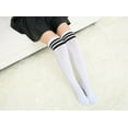 thumbnail image 5 of 3 Pairs Over Knee Thigh Socks Knee-High Warm Stocking Women Boot Sock Leg Warmer High Socks for Daily Wear, Cosplay(White,Black,Grey,Striped), 5 of 6