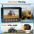 thumbnail image 3 of Kit de Cámara de Respaldo Inalámbrica con Monitor de 7 Pulgadas, Cámara de Visión Nocturna HD 720P IR Impermeable IP68 con Visión Trasera a BSD Compatible con Enfoque Manual para Tractor, Camión,..., 3 of 7
