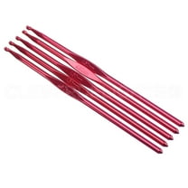 5 Pack - CleverDelights Size G/H (Size 7) Aluminum Crochet Hooks - 6" Length - 4.5mm Diameter
