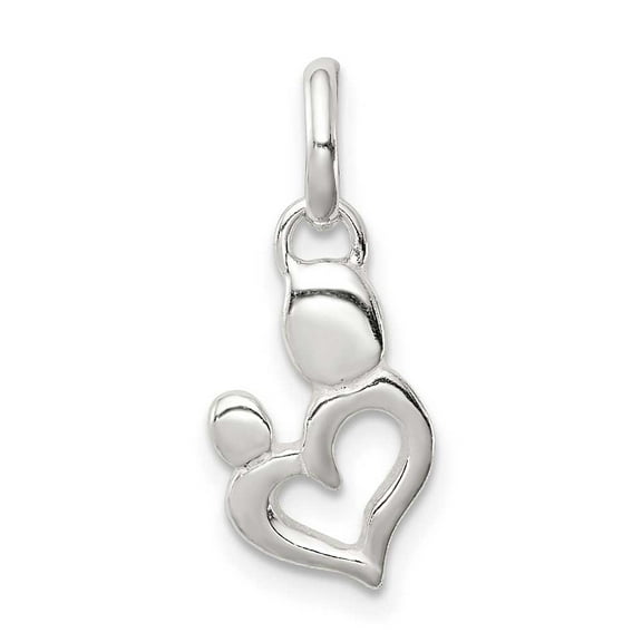 Sterling Silver Polished Heart Charm QP4425