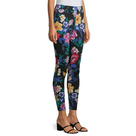 Time and Tru Women's Soft Knit Print Jeggings Black with Flowers Size XXL --V14- | eBay