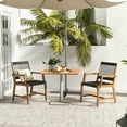 thumbnail image 2 of Costway Patio 2pcs Acacia Wood Dining Chairs All-Weather Rope Woven Armchairs Outdoor, 2 of 9