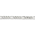 thumbnail image 2 of White Sterling Silver chain Figaro Flat 20 in 5.5 mm, 2 of 5