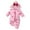 Pink, variant on Edvintorg 0-18Month Toddler Baby Girl Romper Printed Plush Cute Bear Ears Winter Thick Keep Warm Jumpsuit Romper Long Sleeve Baby Rompers Boy Warm Coat