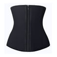 thumbnail image 2 of YIANNA Women Zip&Hook Latex Waist Training Cincher Underbust Hourglass Body Shaper Black-3XL, 2 of 7