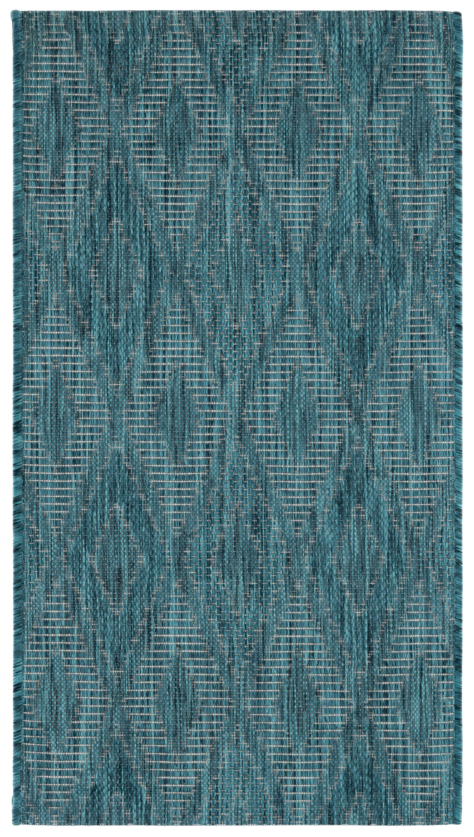 Safavieh Courtyard Teodor Geometric Indoor/Outdoor Area Rug, Turquoise/Blue, 2' x 3'7"