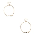 thumbnail image 2 of Guardurnaity Tobillera de aleación en forma de rosa, delicada para pies, adorno para pies, accesorio de moda, joyería para niña para dorado 2piezas, 2 of 6