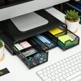 thumbnail image 6 of Mind Reader 3 Drawers Metal Mesh PC, Laptop, Imac Monitor Stand and Desk Organizer, Black, 6 of 9