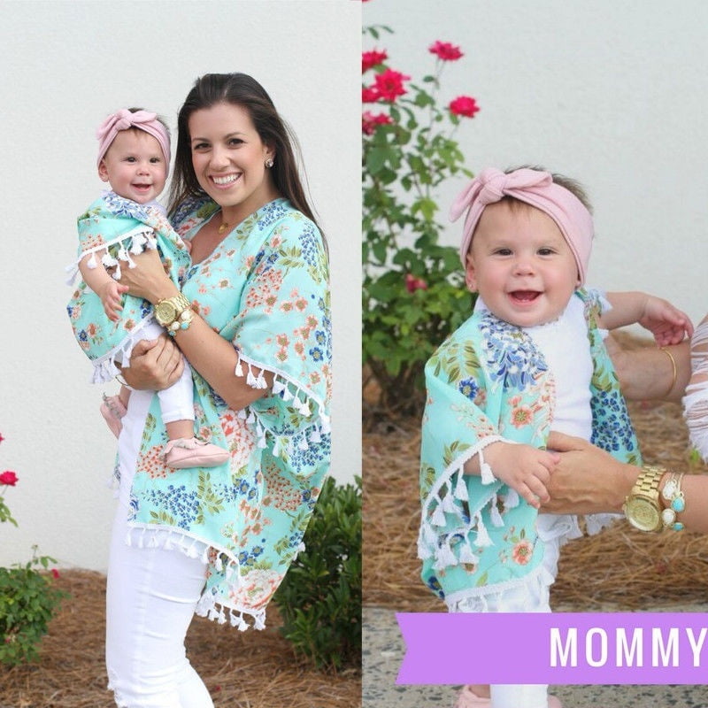 mother daughter matching cardigans