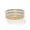 14k Gold-Plated Sterling Silver, variant on Round Cubic Zirconia Double-Row Gender-Neutral Eternity Ring 2.05 TCW, Gold-Plated or Platinum-Plated Sterling Silver