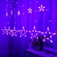 thumbnail image 4 of LINLIN LED Star Curtain Lights, 12 Stars 138 LED Curtain Light Xmas Lamp with 8 Modes Star Fairy Lights for Party, Wedding, Garden, Bedroom, 4 of 8