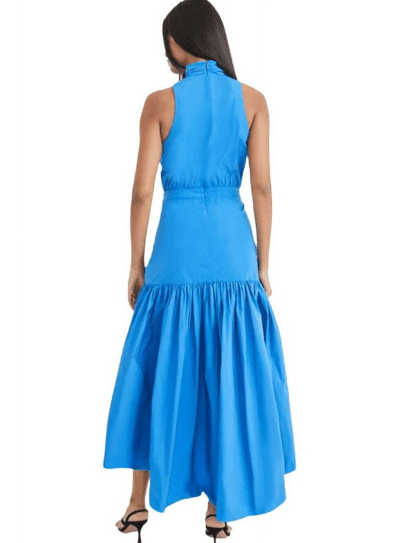Veronica Beard Women's Blue Radley Crisscross High-Low Maxi