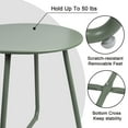 thumbnail image 4 of CERBIOR Metal Tray End Table, Round Accent Coffee Side Table, Anti-Rust and Waterproof Sofa Side Table for Living Room Bedroom Balcony (Bright Green), 4 of 11