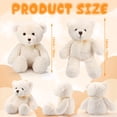 thumbnail image 2 of Peluche Hyden de peluche con forma de oso de peluche, paquete de 2 unidades, 45 cm, con lazo, blanco, 2 of 7
