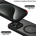 thumbnail image 3 of DOMAVER iPhone 15 Pro Max Étui 6,7 Pouces, Compatible MagSafe, Étui de Protection Translucide Mate Antichoc, Noir, 3 of 8