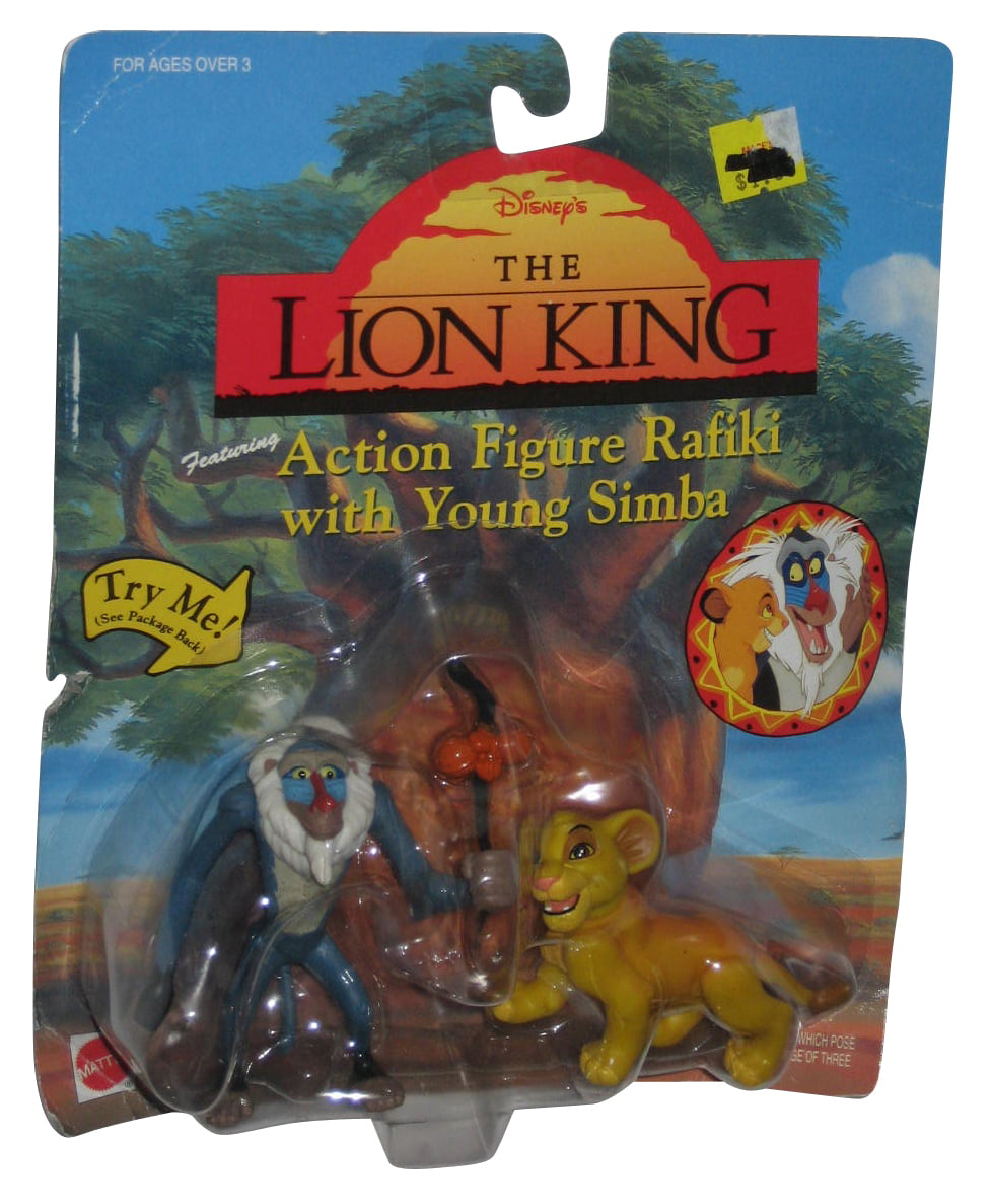 Disney The Lion King Rafiki & Young Simba Mattel Figure Set - Walmart.com