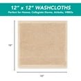 thumbnail image 7 of Arkwright Home Family Essentials Washcloths (Pack of 12), 12x12, Cotton, Green, 7 of 7