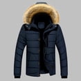 thumbnail image 4 of comerut Winter Down Coat Extra Thick Highly Warm Padded High Collar Men Jacket for Outdoor, 4 of 8