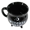 thumbnail image 3 of Ebros Wicca Sacred Crescent Moon Witches Brew Black Cauldron Mug Cup 14oz, 3 of 8
