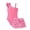 Hot Pink2, variant on REDARER Girls Tropical Print Swimsuit Set, One Shoulder One Piece with Tree Skirt,9-10 Years