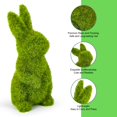 thumbnail image 3 of Figuritas de conejo de resina con musgo MicoSim, decoración de Pascua, 2 piezas, 3 of 7