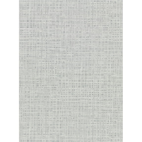 Warner Montgomery Grey Faux Grasscloth Wallpaper, 27-in by 27-ft, 60.8 sq. ft