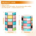 thumbnail image 6 of Yayeee Flameless Candles with Remote Flickering Battery Operated Multi Color Changing, Colorful Checkered Pattern, 6 of 7