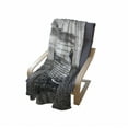 thumbnail image 4 of Shipwreck Soft Flannel Fleece Throw Blanket, Picture of a Dated Wooden Boat on Rocky Beach and Stormy Clouds in the Sky Air Image, Cozy Plush for Indoor and Outdoor Use, 70" x 90", Grey, by Ambesonne, 4 of 6
